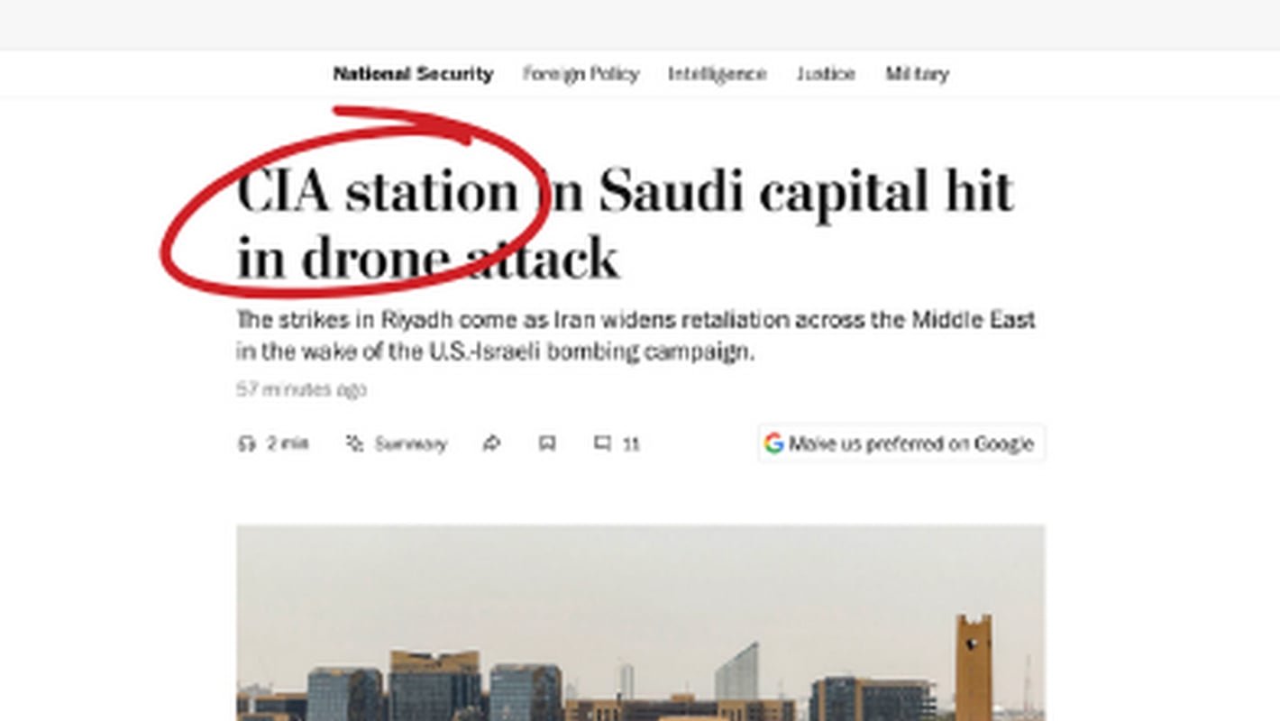 Washington Post: Ιρανικό drone χτύπησε τον σταθμό της CIA στη Σαουδική Αραβία