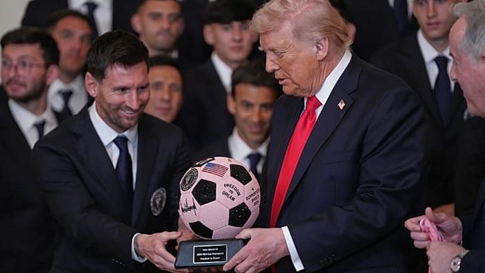 Watch: Messi and Inter Miami meet Trump at White House